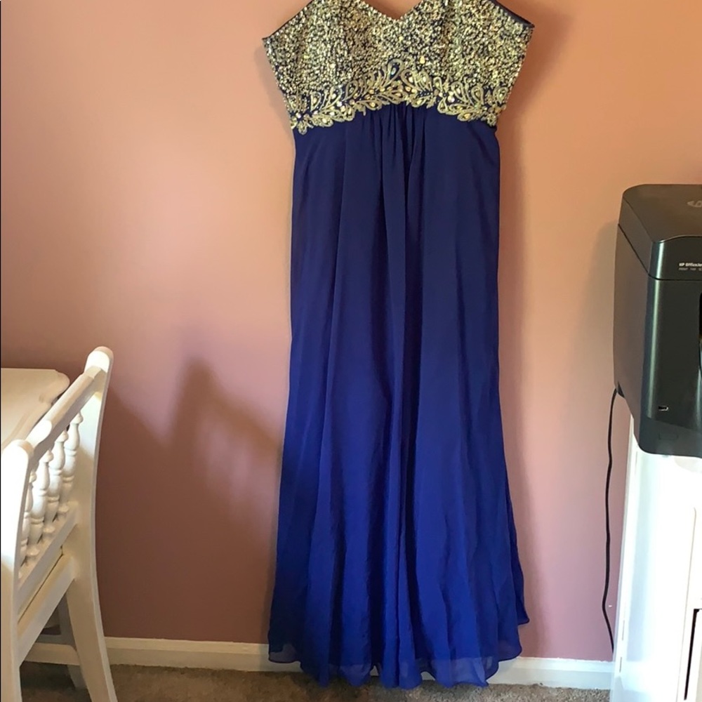 Royal blue prom dress